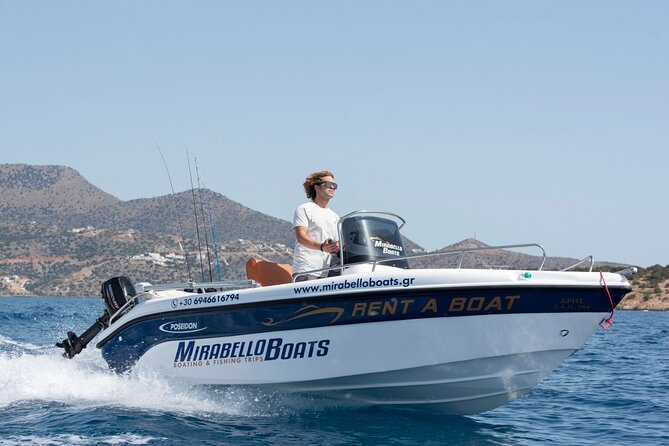 4-Hour Private Boat Rental Without Skipper at Agios Nikolaos - Agriomantra, a practical picnic stop