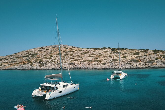 Ag. Nikolaos: Catamaran Trip with Sushi, Drinks, & Water Toys - Two hours around a clear-water bay