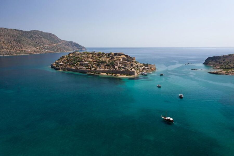 Agios Nikolaos: Mirabello Bay Sailing Cruise with Meal - Seeing Spinalonga’s fortress from offshore