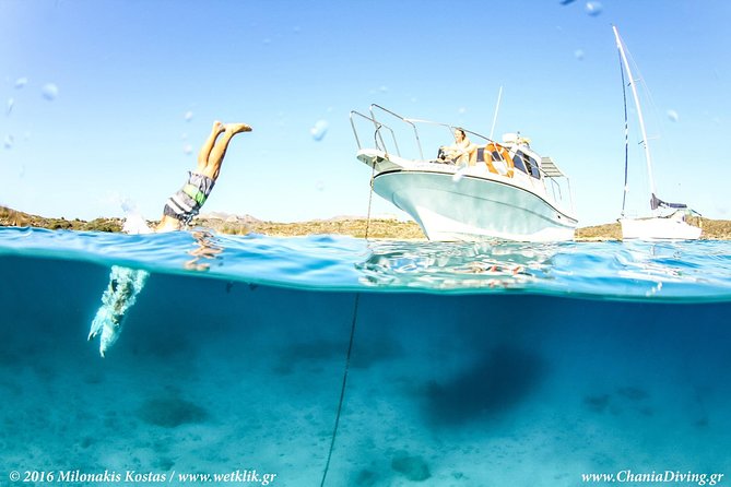 Boat Trip in Crete with Guided Snorkeling and Free Pick up! - Two snorkeling stops with different character