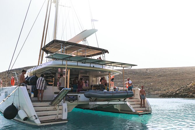 Catamaran Cruise to Dia Island with Meal and Water Activities - Lunch with seafood pasta and Cretan plates
