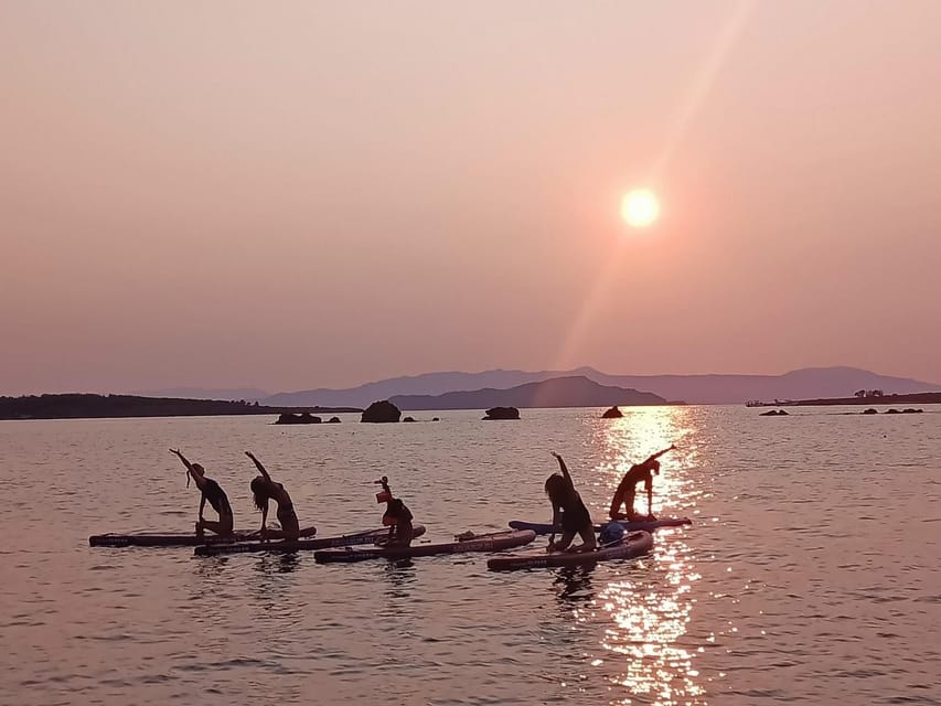 Chania: Morning or Sunset Stand-up Paddleboard Pilates - Pilates on a Floating Board at Nea Chora Beach