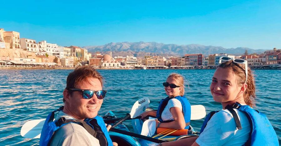 Chania: Morning Sea Kayak Tour Along the Coastline - Entering Chania’s Old Venetian Harbour