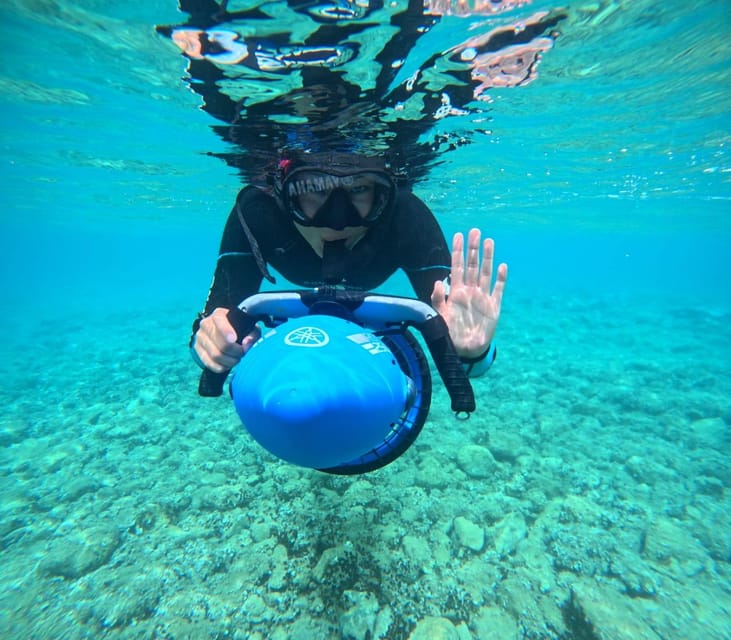 Chania: Sea Scooter Snorkeling boat tour - Snacks, photos, and comfort on board