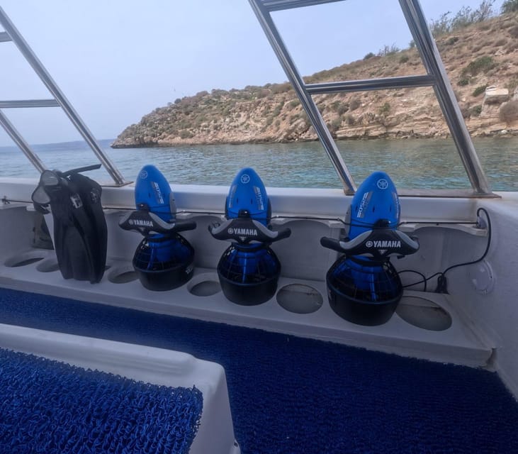 Chania: Sea Scooter Snorkeling boat tour - Cruising out into Souda Bay