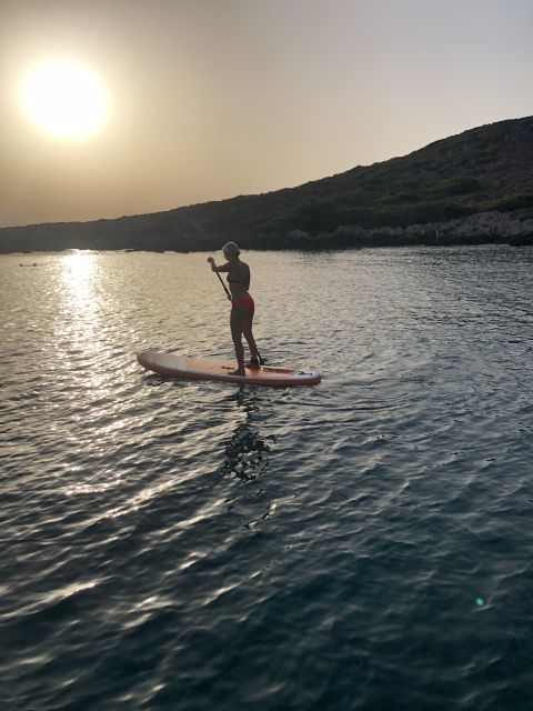 Chania: Stand-up Paddleboard Coastal Sunset Experience - Swimming and the best light of the evening