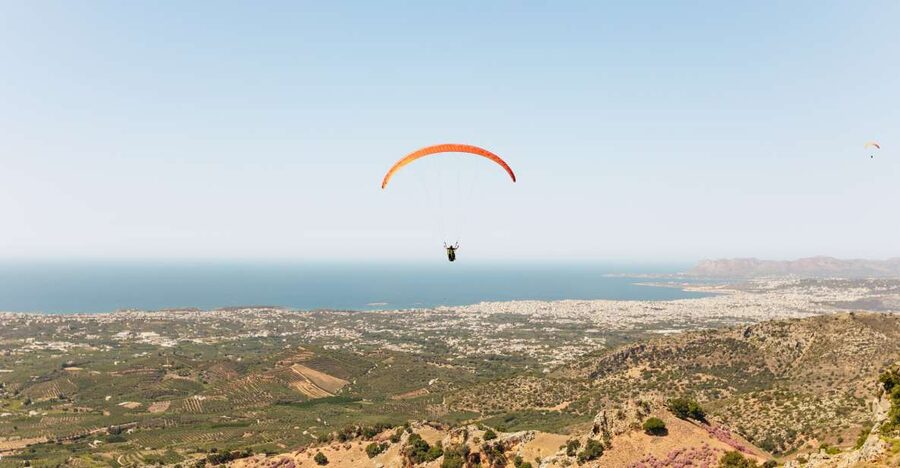 Chania: Tandem Paragliding Flight in Crete - From Go Kart Chania to the mountain launch