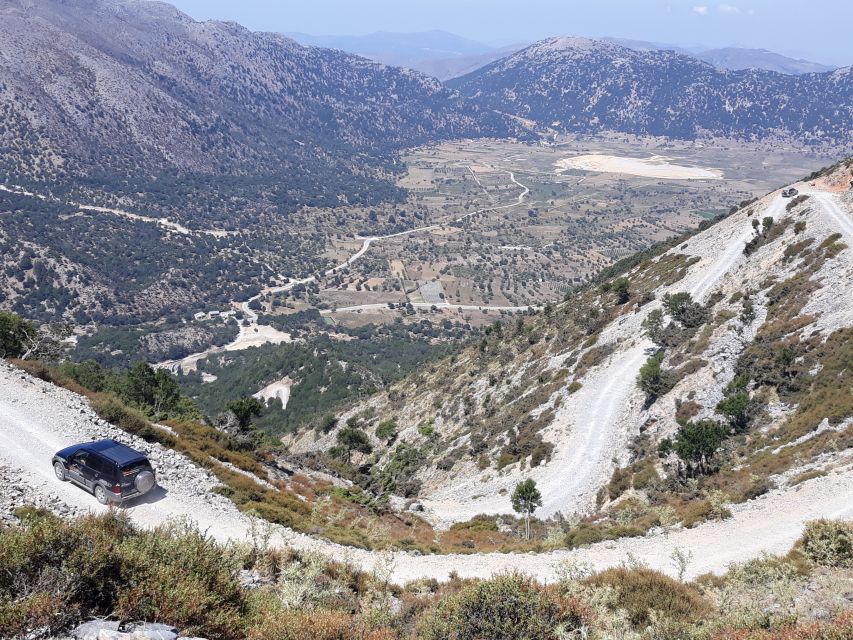 Chania: White Mountains Safari Tour with Lunch and Tastings - The off-road climb toward Sebronas Gorge