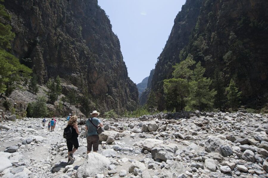 Crete: Samaria Gorge Hike - Samaria village and the narrow Iron Gates