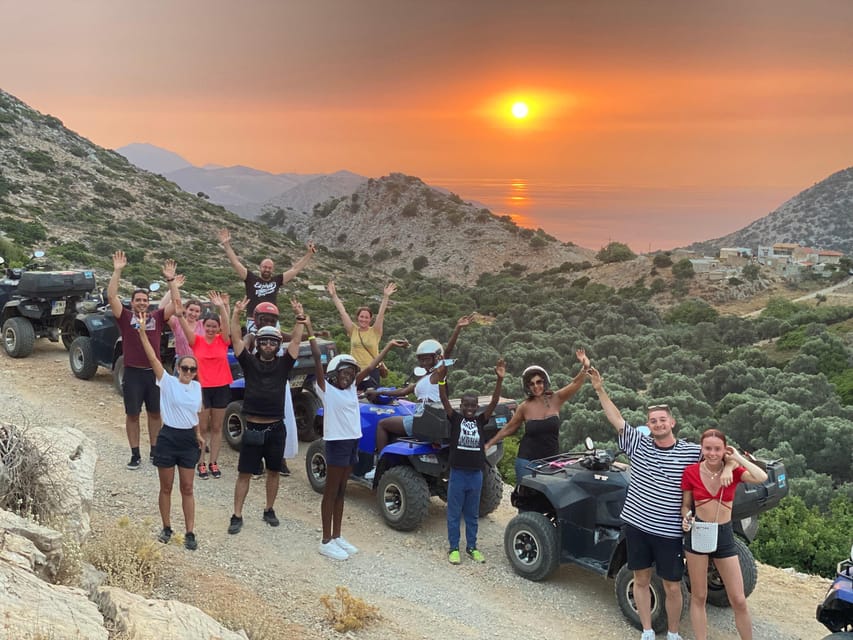 Crete: Sunset or Morning Quad with Local Products Tasting - The sunset over Heraklion Bay