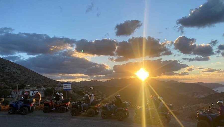 Crete: Sunset or Morning Quad with Local Products Tasting - Quiet tracks above the sea