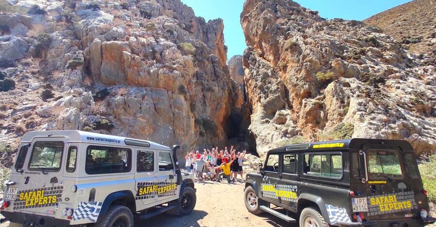 Crete: Trypiti Beach Off-Road South Tour w/ Lunch & Wine - Transport, guides, and group comfort