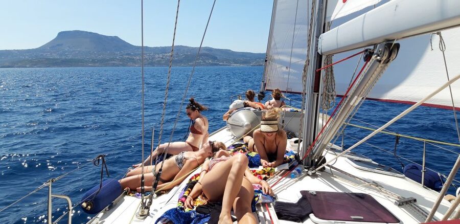 From Chania: Fully Private Sailing Cruise with Meal & Drinks - Swimming, snorkeling, and quiet water