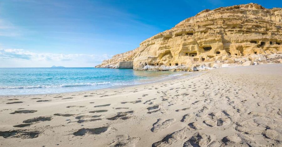 From Heraklion: Day Trip to Matala Hippie Beach and Caves - Four hours on Matala Beach