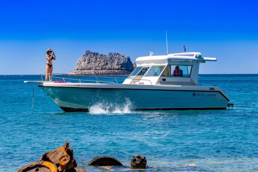 From Kissamos Port: Private Boat Cruise to Balos & Gramvousa - Arriving at Balos Lagoon
