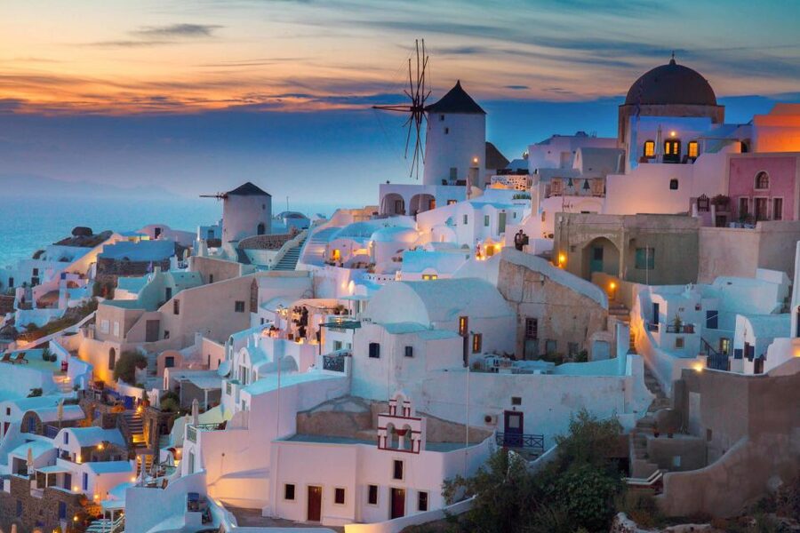 From Rethymno: Full-Day Trip to Santorini by Boat - Fira: two hours for food, shopping, and caldera views