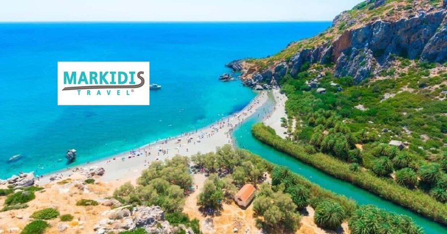 From Rethymno: Kourtaliotiko, Preveli Palm Beach, & Damnoni - Preveli Palm Beach and its river