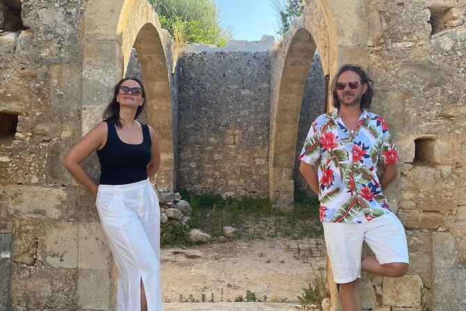Gastronomy tour and wine tasting in traditional villages - An old church, garden, and former olive mill in Apokoronas