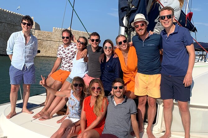 Heraklion: Sunset Luxury Cruise with Sushi and Open Bar - The swim stop near Dia