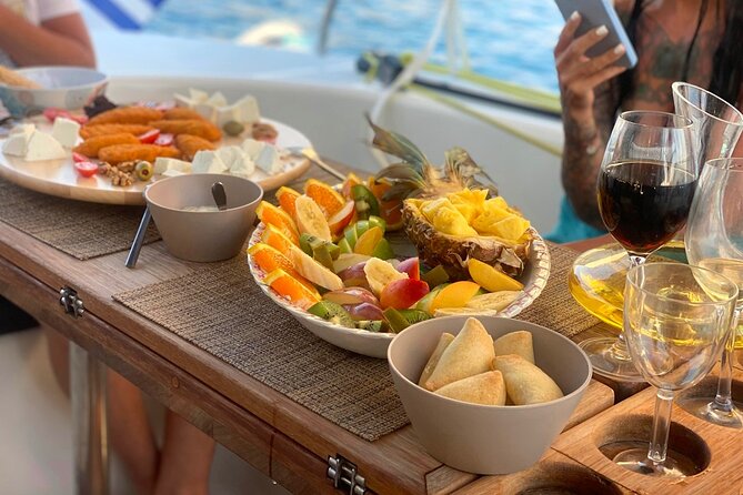 Hersonissos: Luxury Sunset Catamaran Cruise Sushi & Open Bar - Watching the sun drop over Crete