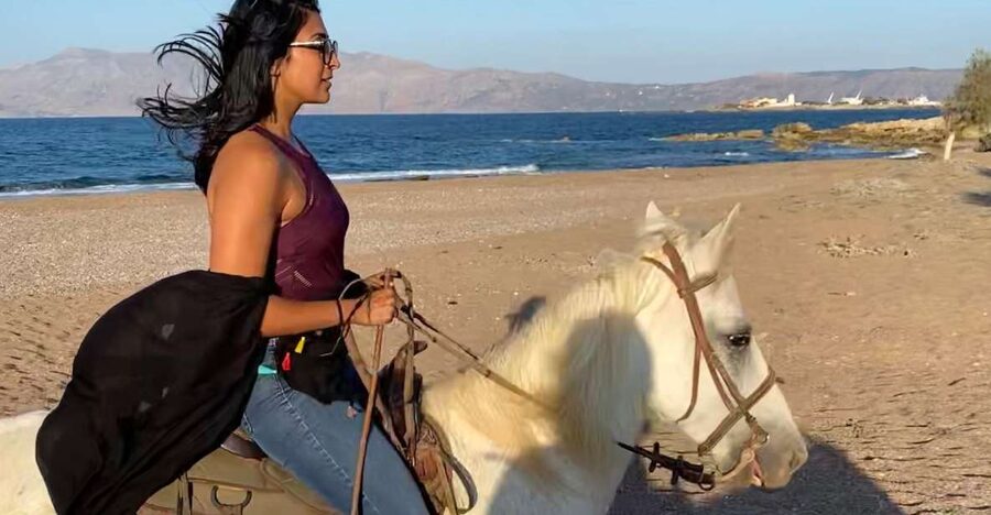 Horse riding,falasarna sunset,dinner in a tavern,drone video - A full evening built around Falassarna sunset