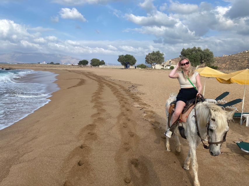 Horse riding,falasarna sunset,dinner in a tavern,drone video - Falassarna Beach: swimming, wine, and the last light