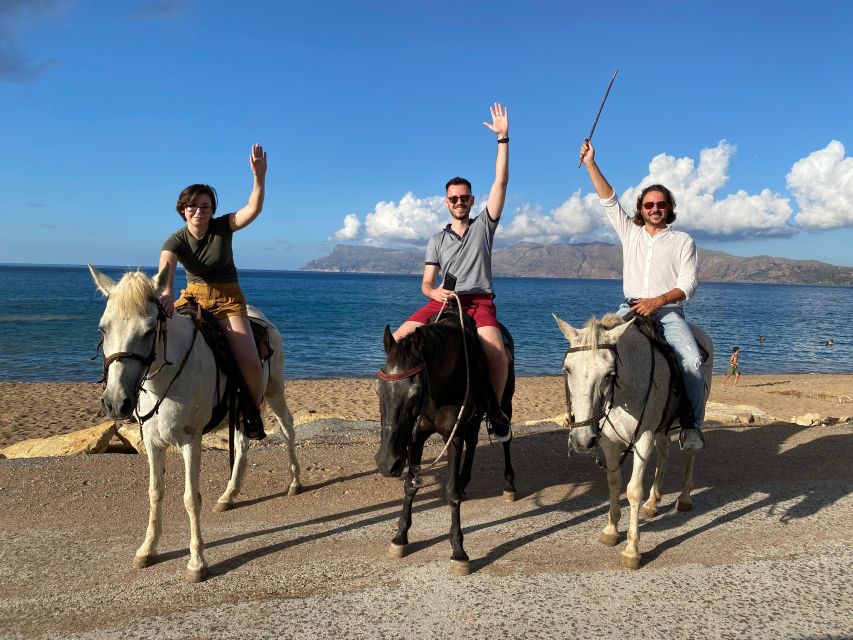 Horse riding,falasarna sunset,dinner in a tavern,drone video - Dinner on the sand, with Cretan dishes