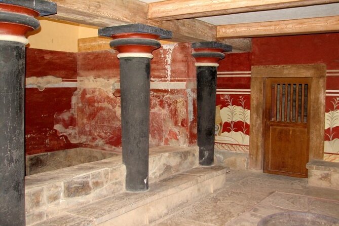 Knossos & Heraklion City Day Tour from Rethimno - Knossos: Minoan palace, restored rooms, and the Minos legend