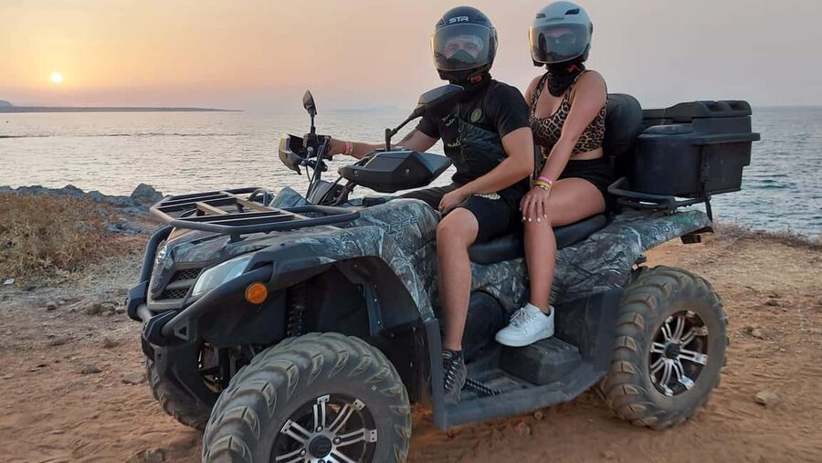Malia: Off-Road Quad Safari Evening Tour with Dinner - Forty minutes through olive groves and vineyards