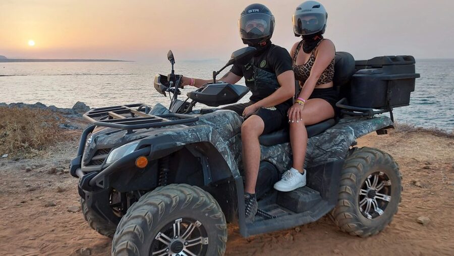 Malia: Off-Road Quad Safari Evening Tour with Dinner - Milatos and the route toward Sissi