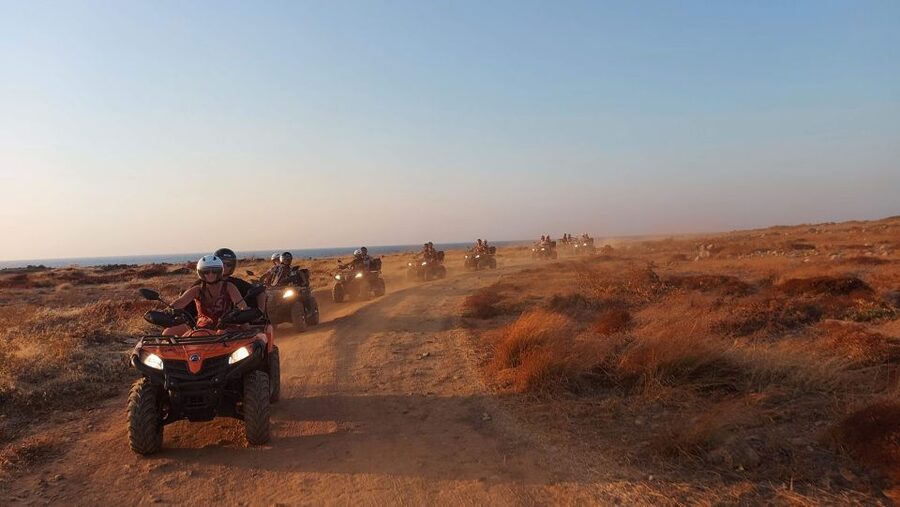 Malia: Off-Road Quad Safari Evening Tour with Dinner - The final dusty run and dinner in Malia