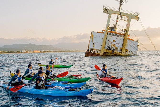 Morning Kayak Tour to Kissamos Bay Shipwreck & Exclusive Beach - Rocky formations and the old mine from 1905