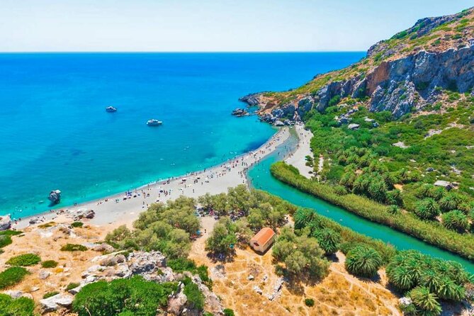Preveli Beach and Damnoni Kourtaliotikowaterfalls from Rethymno - Key points at a glance