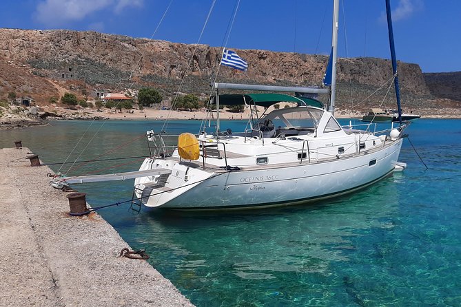 Private Sailing Cruise, Balos and Gramvousa with meal and drinks. - Balos Lagoon, turquoise water and a busy view