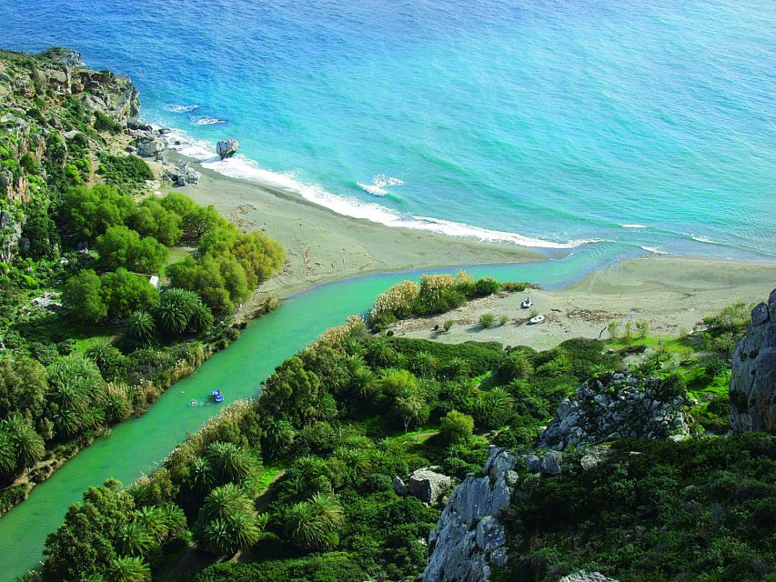 Rethymno: Preveli Beach Damnoni Beach Kourtaliotiko Day Trip - The guide and coach service