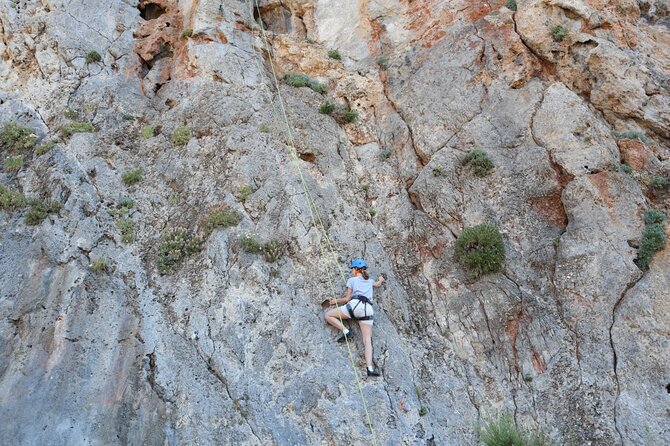 Rock Climbing on Crete with a Guide at Rethymnon, Plakias beach - A swim at Plakias Beach after the climb