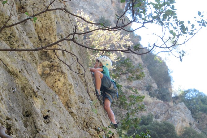 Rock Climbing with a Guide in Chania Therisos Gorge - Climbing the easier sectors first
